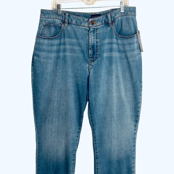 NWT Talbots Jeans Woman's 16W Plus Denim High Waist Straight Leg Denim - Picture 3 of 15